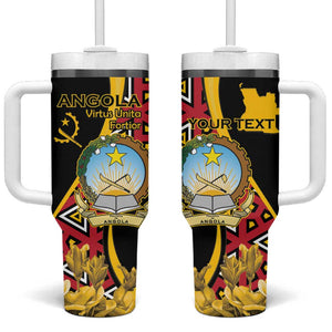 Personalized República de Angola Tumbler With Handle Coat Of Arms With Map
