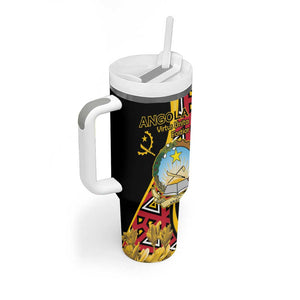 Personalized República de Angola Tumbler With Handle Coat Of Arms With Map