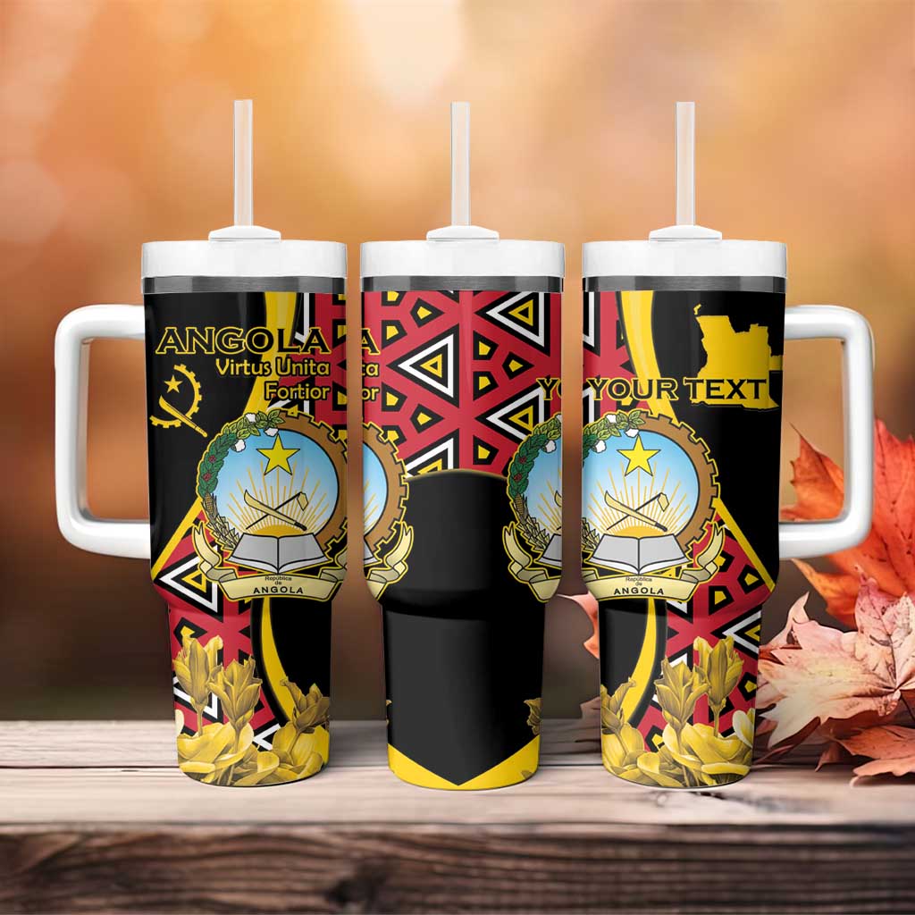 Personalized República de Angola Tumbler With Handle Coat Of Arms With Map