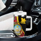 Personalized República de Angola Tumbler With Handle Coat Of Arms With Map