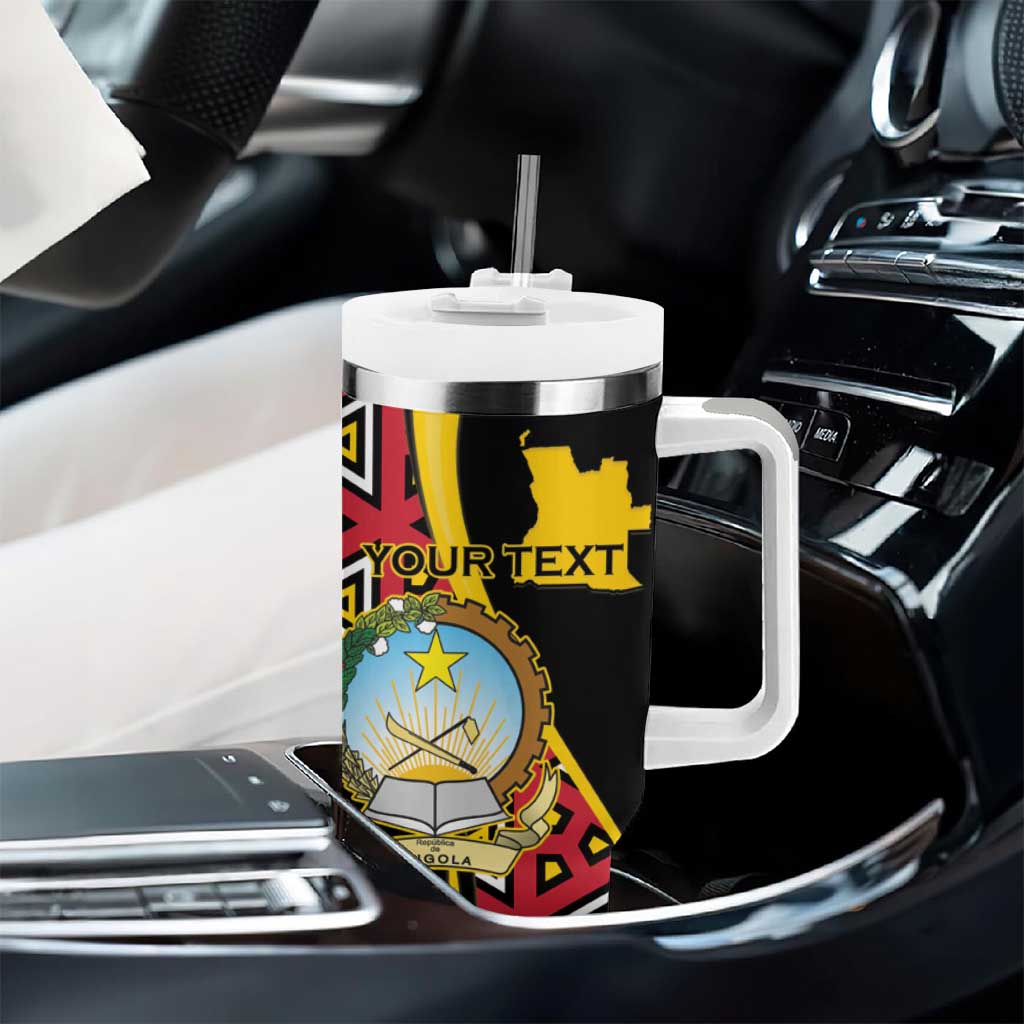 Personalized República de Angola Tumbler With Handle Coat Of Arms With Map