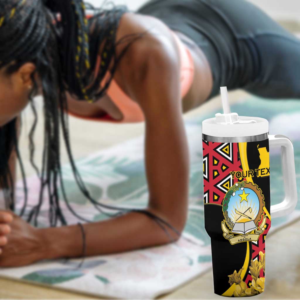 Personalized República de Angola Tumbler With Handle Coat Of Arms With Map