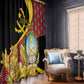 Personalized República de Angola Window Curtain Coat Of Arms With Map