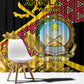 Personalized República de Angola Window Curtain Coat Of Arms With Map