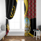 Personalized República de Angola Window Curtain Coat Of Arms With Map