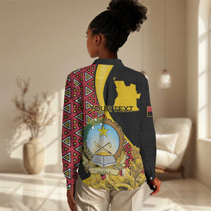 Personalized República de Angola Women Casual Shirt Coat Of Arms With Map