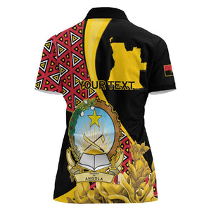 Personalized República de Angola Women Polo Shirt Coat Of Arms With Map