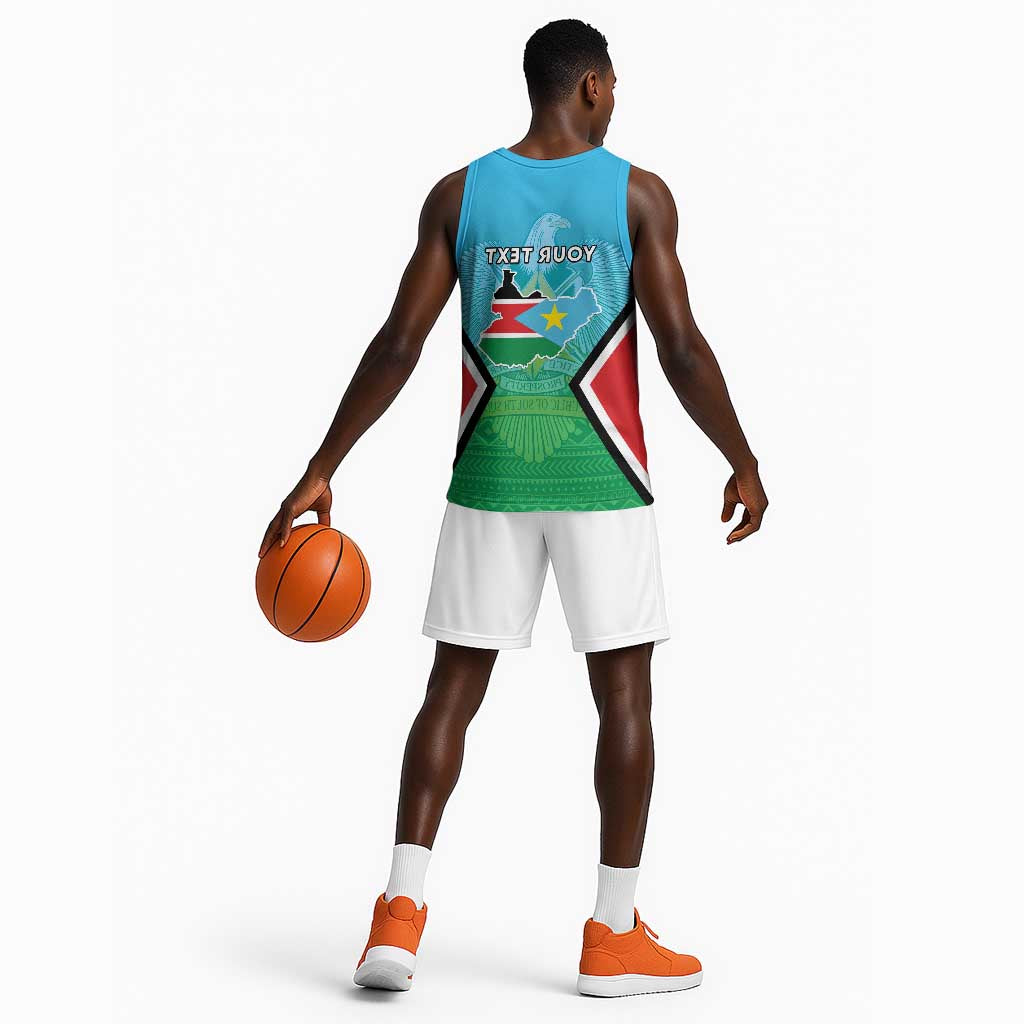 Personalised South Sudan Basketball Jersey Coat Of Arms - Happy Independence Day - African Pride