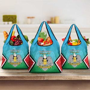Personalised South Sudan Grocery Bag Coat Of Arms - Happy Independence Day