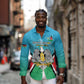 Personalised South Sudan Long Sleeve Button Shirt Coat Of Arms - Happy Independence Day