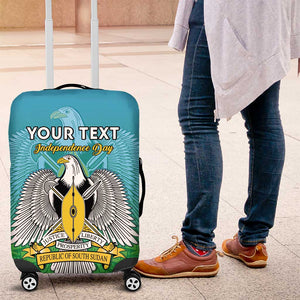 Personalised South Sudan Luggage Cover Coat Of Arms - Happy Independence Day