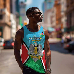 Personalised South Sudan Men Tank Top Coat Of Arms - Happy Independence Day