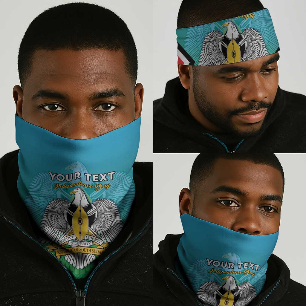 South Sudan Neck Gaiter Coat Of Arms - Happy Independence Day - African Pride