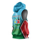 Personalised South Sudan Sleeveless Hoodie Coat Of Arms - Happy Independence Day - African Pride
