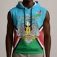Personalised South Sudan Sleeveless Hoodie Coat Of Arms - Happy Independence Day - African Pride