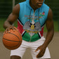 Personalised South Sudan Sleeveless Zip Hoodie Coat Of Arms - Happy Independence Day - African Pride