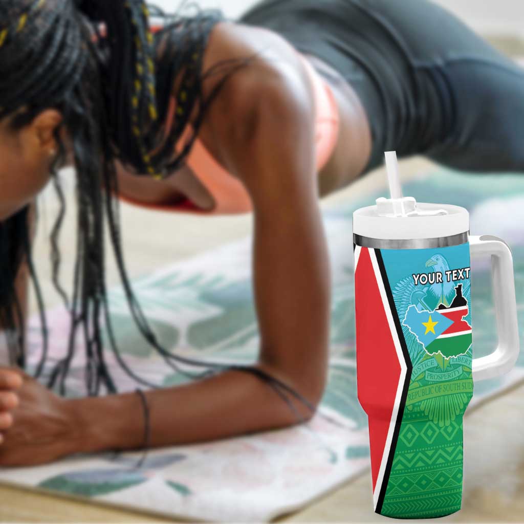 Personalised South Sudan Tumbler With Handle Coat Of Arms - Happy Independence Day