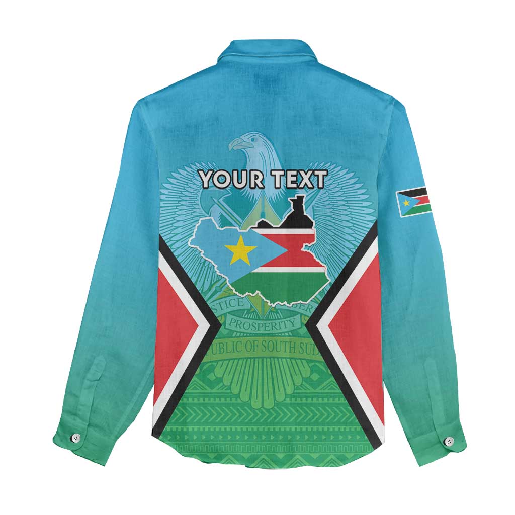 Personalised South Sudan Women Casual Shirt Coat Of Arms - Happy Independence Day LT15
