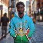 Personalised South Sudan Zip Hoodie Coat Of Arms - Happy Independence Day