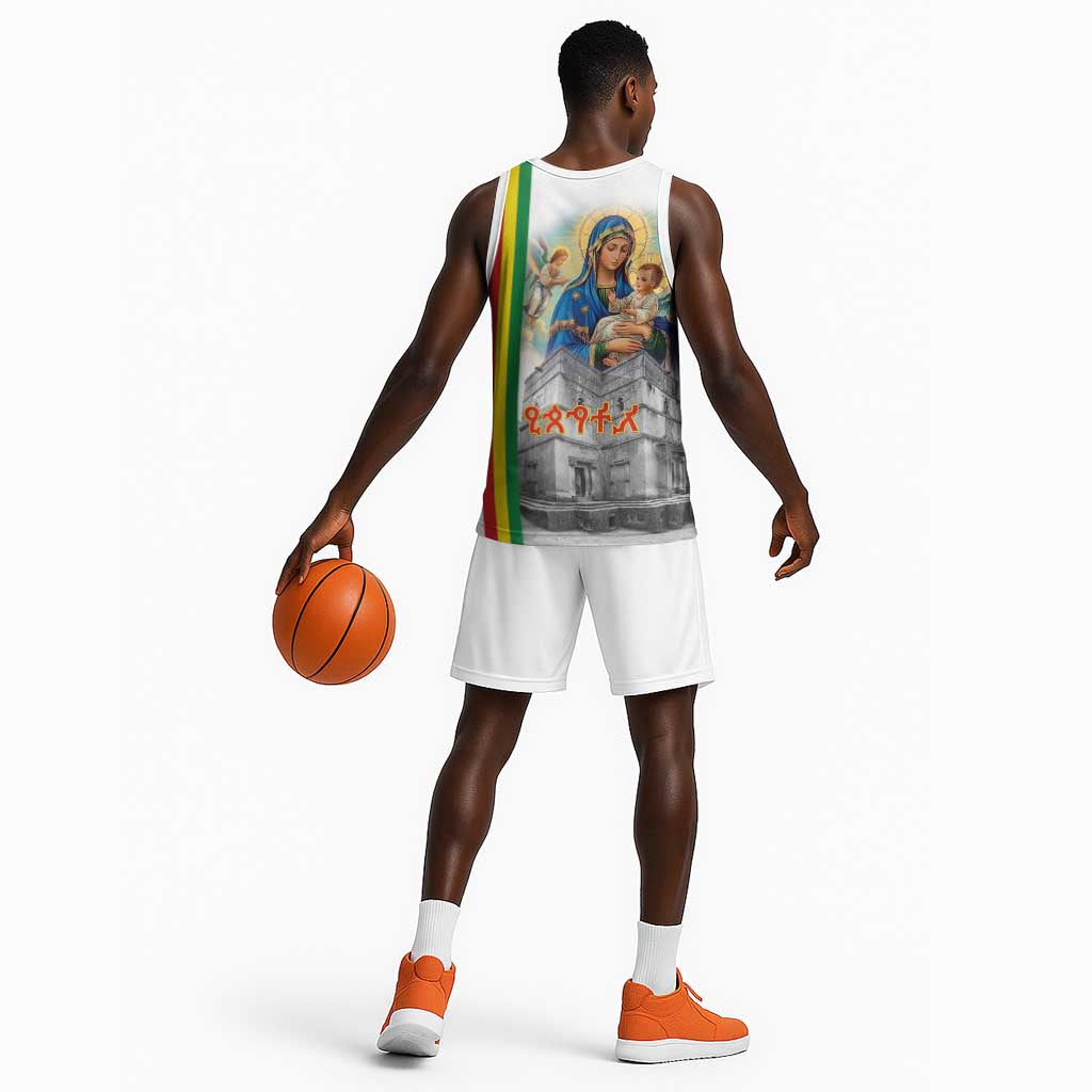 Melkam Gena Ethiopia Basketball Jersey Saint Mary Lalibela Churches - African Pride