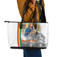 Melkam Gena Ethiopia Leather Tote Bag Saint Mary Lalibela Churches