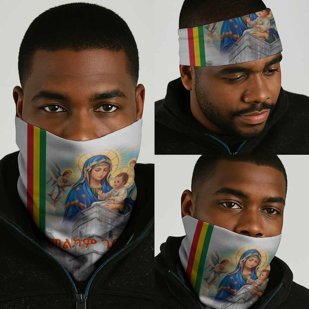 Melkam Gena Ethiopia Neck Gaiter Saint Mary Lalibela Churches LT15