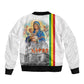 Melkam Gena Ethiopia Sleeve Zip Bomber Jacket Saint Mary Lalibela Churches