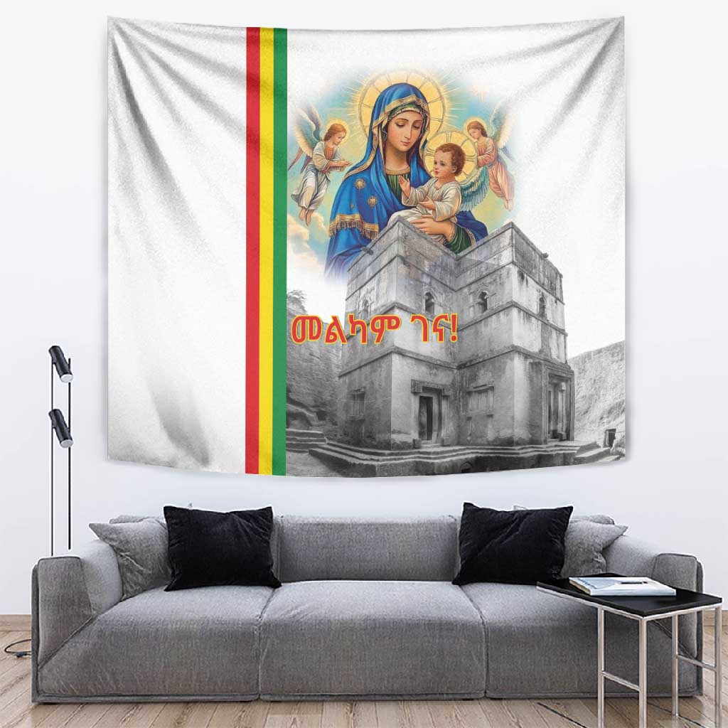 Melkam Gena Ethiopia Tapestry Saint Mary Lalibela Churches