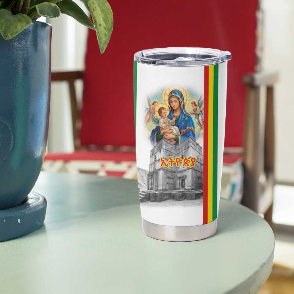 Melkam Gena Ethiopia Tumbler Cup Saint Mary Lalibela Churches