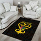 Personalized African-American Black Love Day Area Rug Sankofa Heart - Nya Akoma