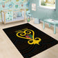 Personalized African-American Black Love Day Area Rug Sankofa Heart - Nya Akoma