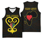 Personalized  African-American Black Love Day Basketball Jersey Sankofa Heart - Nya Akoma - African Pride