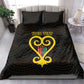 Personalized African-American Black Love Day Bedding Set Sankofa Heart - Nya Akoma