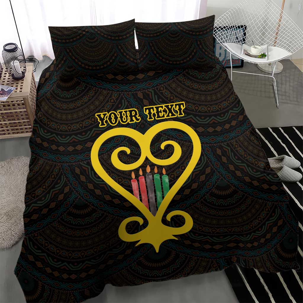 Personalized African-American Black Love Day Bedding Set Sankofa Heart - Nya Akoma