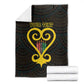 Personalized African-American Black Love Day Blanket Sankofa Heart - Nya Akoma