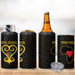 Personalized  African-American Black Love Day 4 in 1 Can Cooler Tumbler Sankofa Heart - Nya Akoma