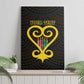Personalized African-American Black Love Day Canvas Wall Art Sankofa Heart - Nya Akoma