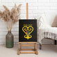 Personalized African-American Black Love Day Canvas Wall Art Sankofa Heart - Nya Akoma