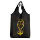 Personalized  African-American Black Love Day Grocery Bag Sankofa Heart - Nya Akoma
