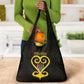 Personalized  African-American Black Love Day Grocery Bag Sankofa Heart - Nya Akoma