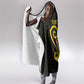 Personalized African-American Black Love Day Hooded Blanket Sankofa Heart - Nya Akoma