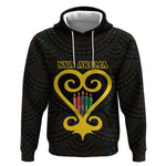 Personalized  African-American Black Love Day Hoodie Sankofa Heart - Nya Akoma