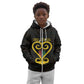 Personalized  African-American Black Love Day Kid Hoodie Sankofa Heart - Nya Akoma