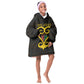 Personalized  African-American Black Love Day Kid Wearable Blanket Hoodie Sankofa Heart - Nya Akoma