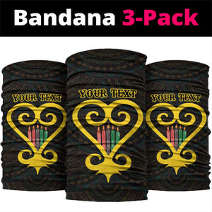 Personalized  African-American Black Love Day Neck Gaiter Sankofa Heart - Nya Akoma LT15