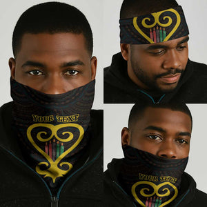 Personalized  African-American Black Love Day Neck Gaiter Sankofa Heart - Nya Akoma LT15