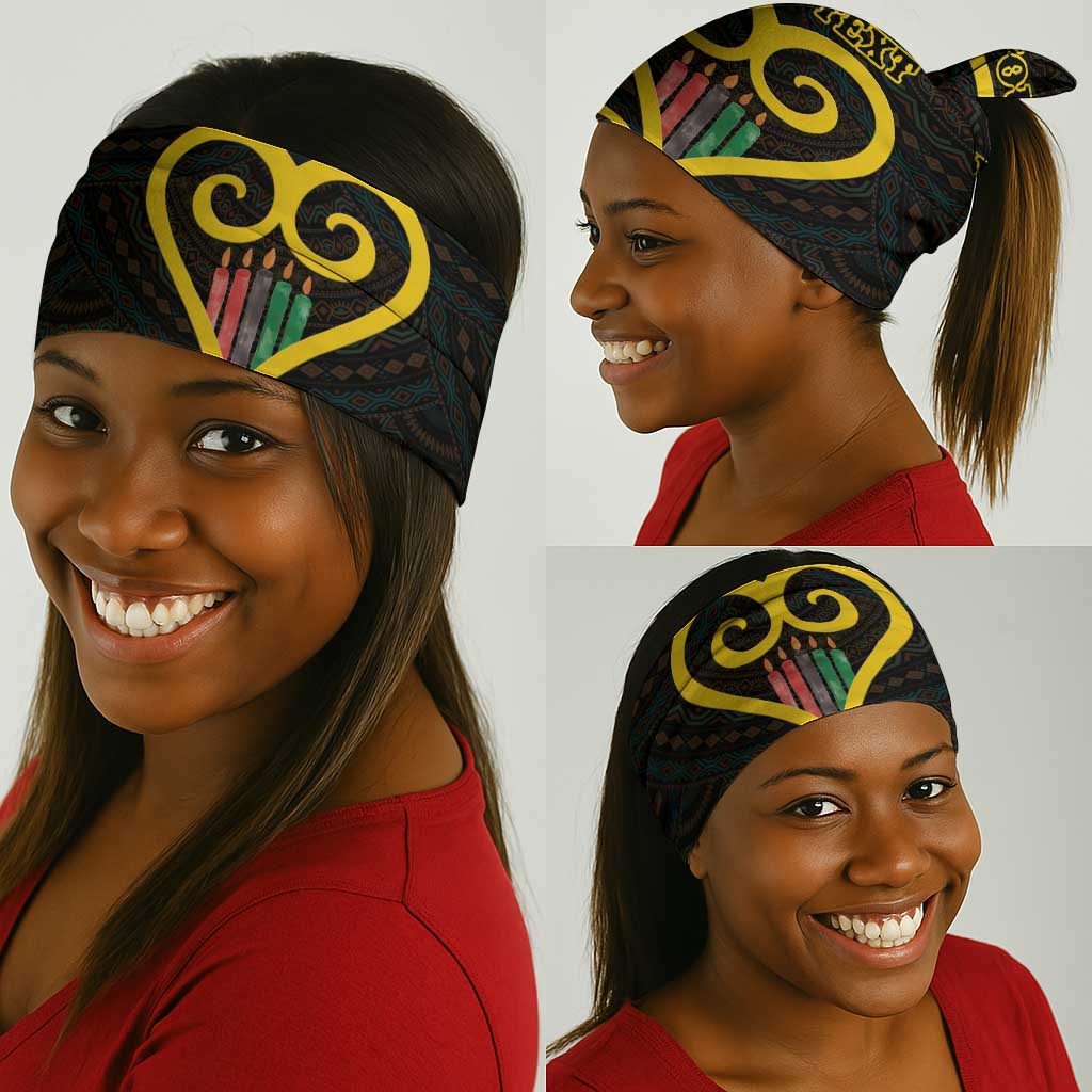 Personalized  African-American Black Love Day Neck Gaiter Sankofa Heart - Nya Akoma LT15