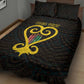 Personalized African-American Black Love Day Quilt Bed Set Sankofa Heart - Nya Akoma