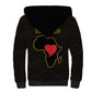 Personalized  African-American Black Love Day Sherpa Hoodie Sankofa Heart - Nya Akoma