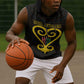 Personalized  African-American Black Love Day Sleeveless Hoodie Sankofa Heart - Nya Akoma - African Pride
